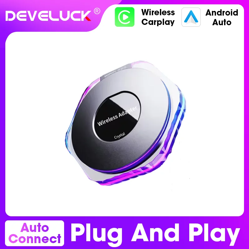 NOVINKA 2 v 1 CarPlay Android Auto bezdrôtový adaptér Smart Mini Box Plug and Play WiFi Fast Auto Connect pre Youtobe Netflix Tiktok