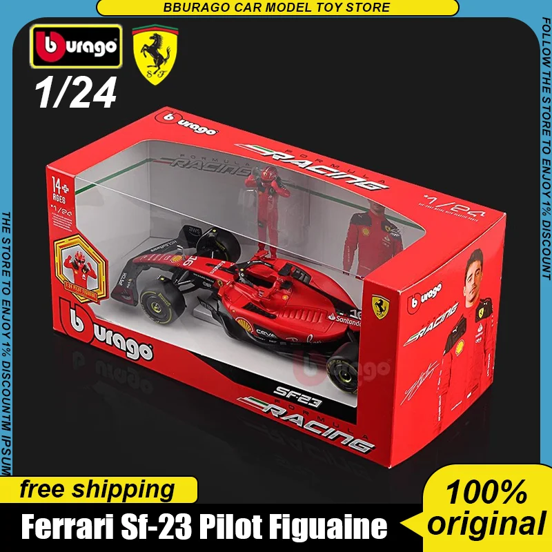 NOVINKA BBURAGO F1 1:24 Ferrari SF-23 Pilot Figuaine Charles Leclerc Carlos Sainz Doll Ferrari F1 Miniature Model Hračky darček