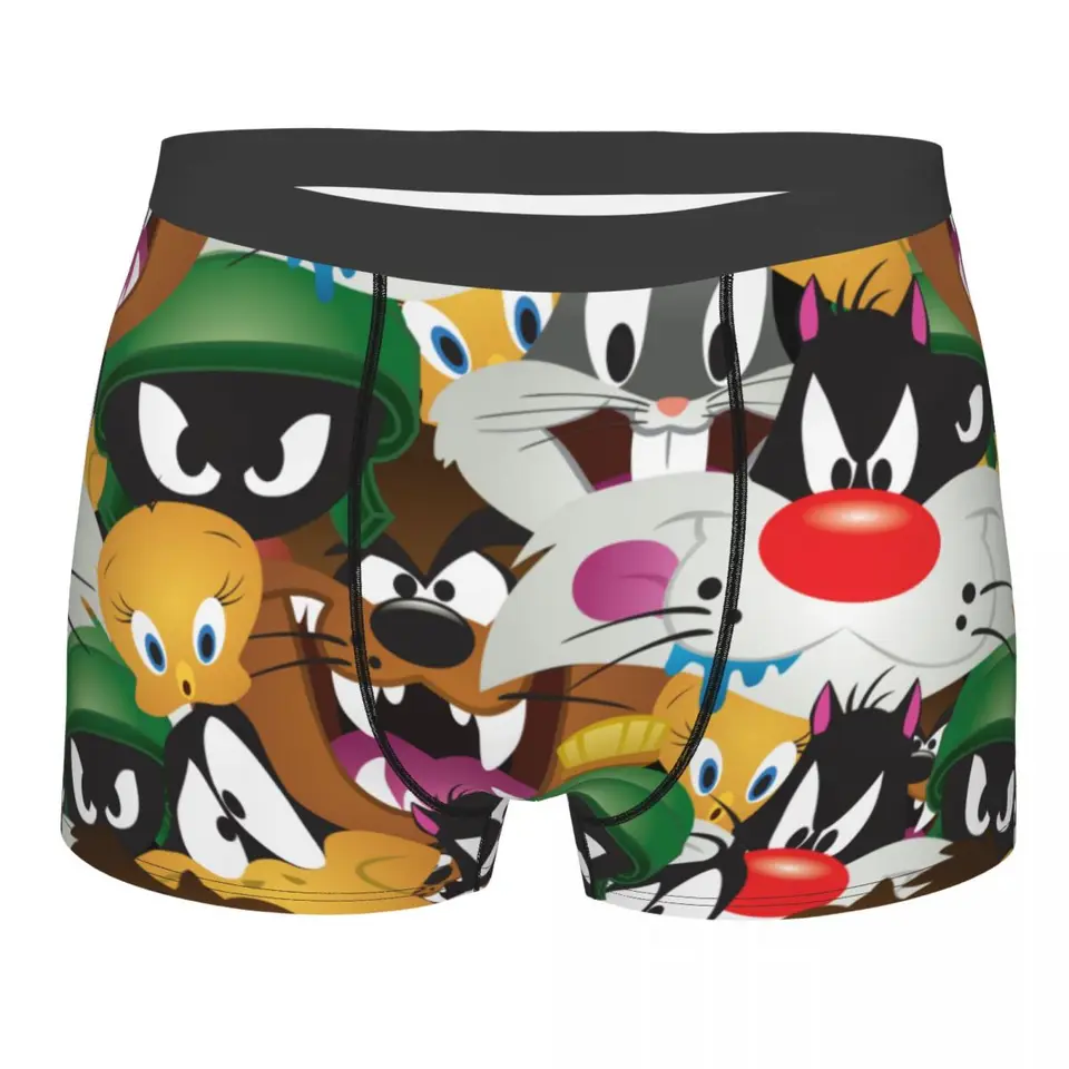 Novinka Boxer Looney Tunes Bunny Tasmánsky taz kreslený vzor šortiek nohavičky Men spodná bielizeň Mäkké spodky pre mužov plus veľkosť