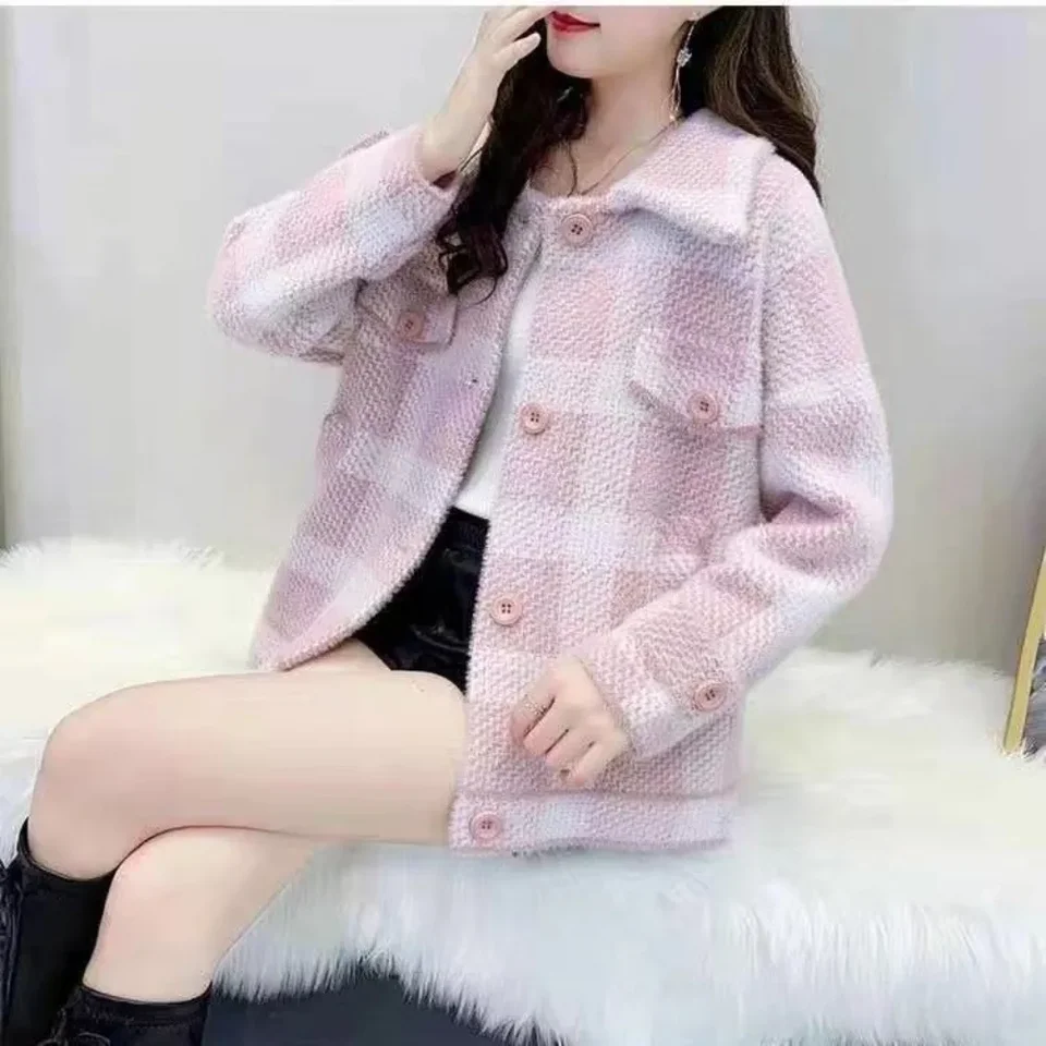 NOVINKA KRÁTKA KRÁTKA MOKA VELET WOOL BLEND PRE ŽENY lacné príležitostné luxusné módne móda 2024 Single Hot Mixtures Bunda Woman
