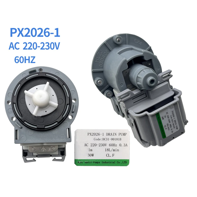 NOVINKA MOTORY PIERSKÉHO PIERA SAMSUNG PAUBLE PIERSKÝ MOTOR PX2026-1 220-230V 60HZ 30W 18L/min DC31-00181B PX2025-1 B15-6A DC31-00181A