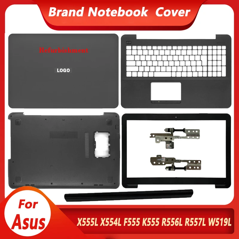 NOVINKA pre ASUS X555 X555L X554 F555 F555U K555 R556L LCD zadný kryt predného rámu Palmrest Palmrest Spodné puzdro Hinges Plastické kryt