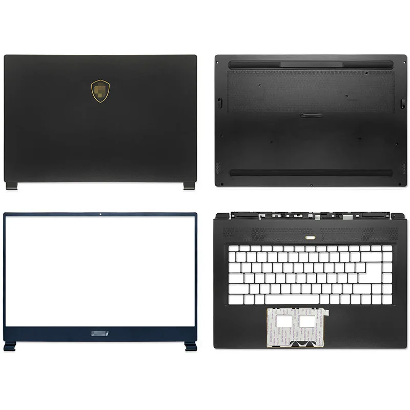 NOVINKA pre MSI GS65 GS65VR MS-16Q1 MS-16Q2 MS-16Q3 MS-16Q4 NAPOŽITÝ LAPTOP LCD Zadný kryt predného rámu ČEMI HINGES PALMREST BLACK Čierny