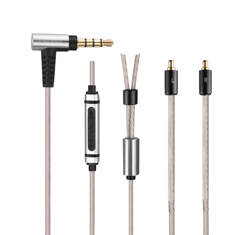 NOVINKA PRE SENNHEISER KABEL PABLE KABUM IE100 IE400 IE500 100% Vysoko čistota strieborná aktualizovaná ovládačka kábla s mikrofónom
