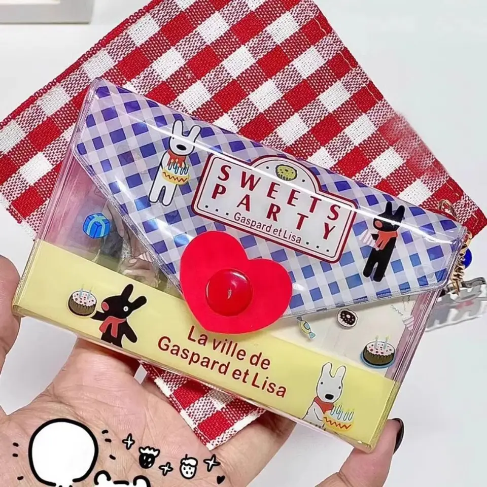 NOVINKA s 3 vreckámi PVC Storage Bag Card Držiteľ priehľadná peňaženka umýva viacvrstvová minca