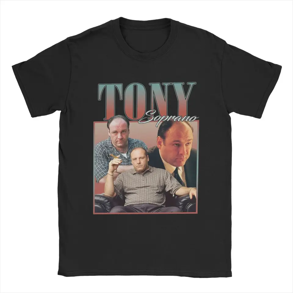 Novinka Tony Soprano Movie Tričko pre mužov Crewneck Cotton T košeľa s krátkym rukávom odpaliská darček nápady oblečenie