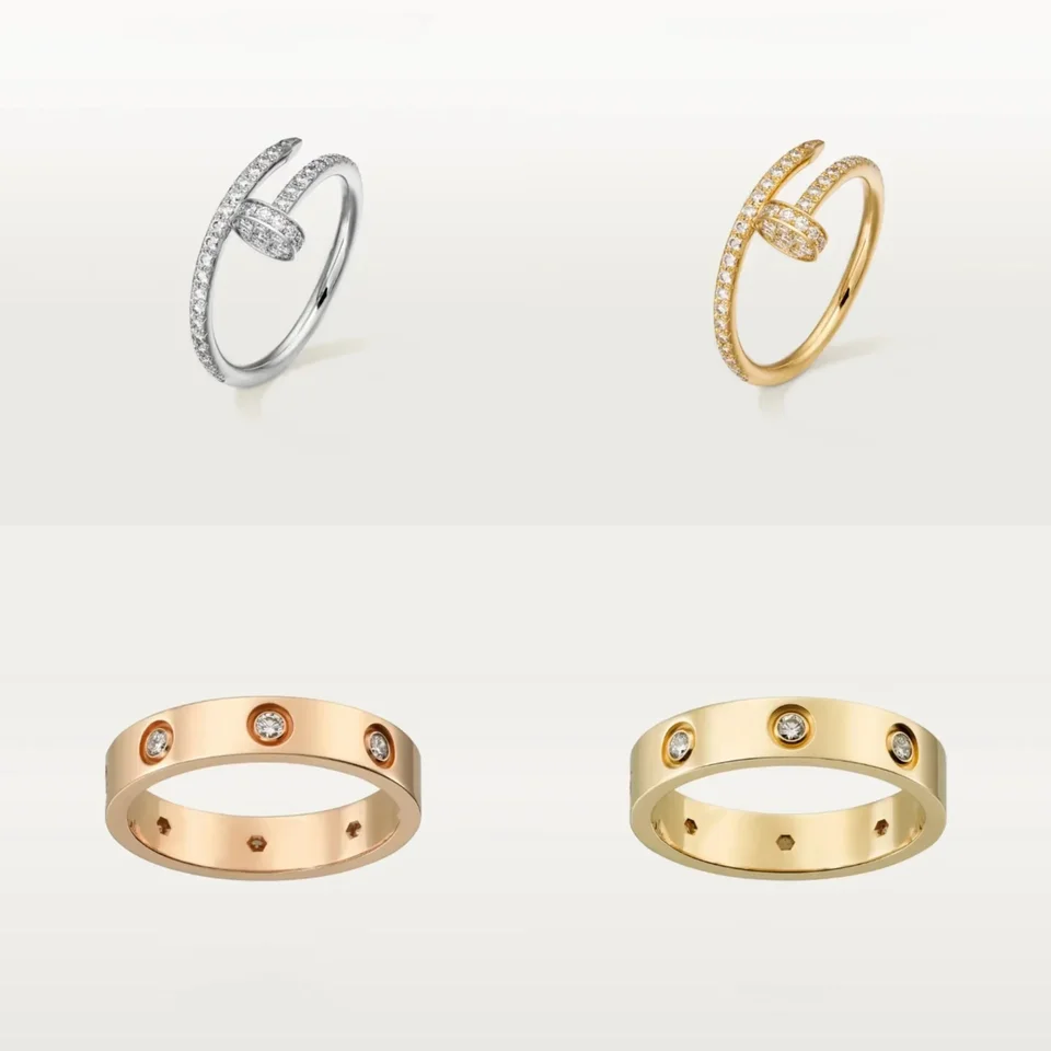 NOVINKA V 925 Sterling Silver Rings for Women Luxury pár prsteň móda pokročilé šperky Dámske prstene Darček Darček Love Ring Položky