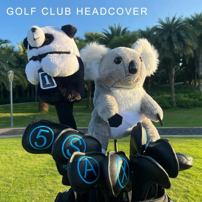 Novinky Animal Golf Driver Hadovec Golfing Club Cover Cover Fairway Drevené ústredie Golfing Club Protectívne doplnky