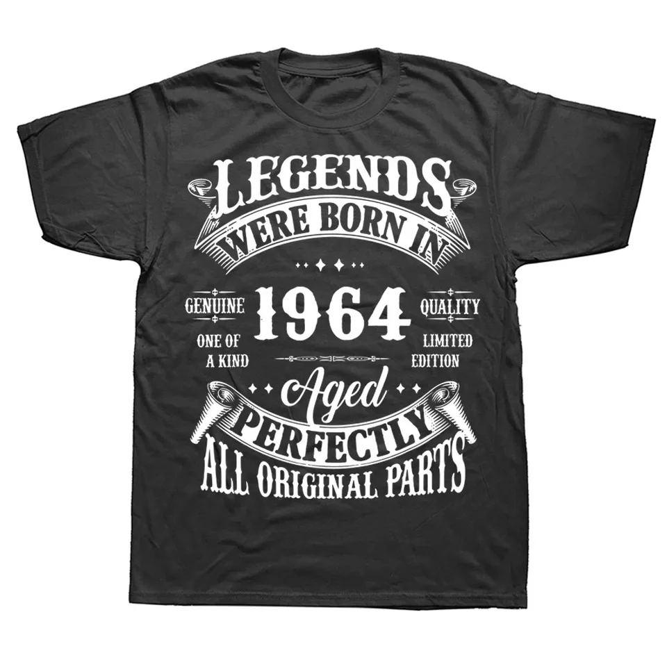 Novinky legendy narodené v roku 1964 59 rokov staré tričká Streetwear Streetwear s krátkym rukávom narodeninové darčeky letný štýl tričko Pánske oblečenie