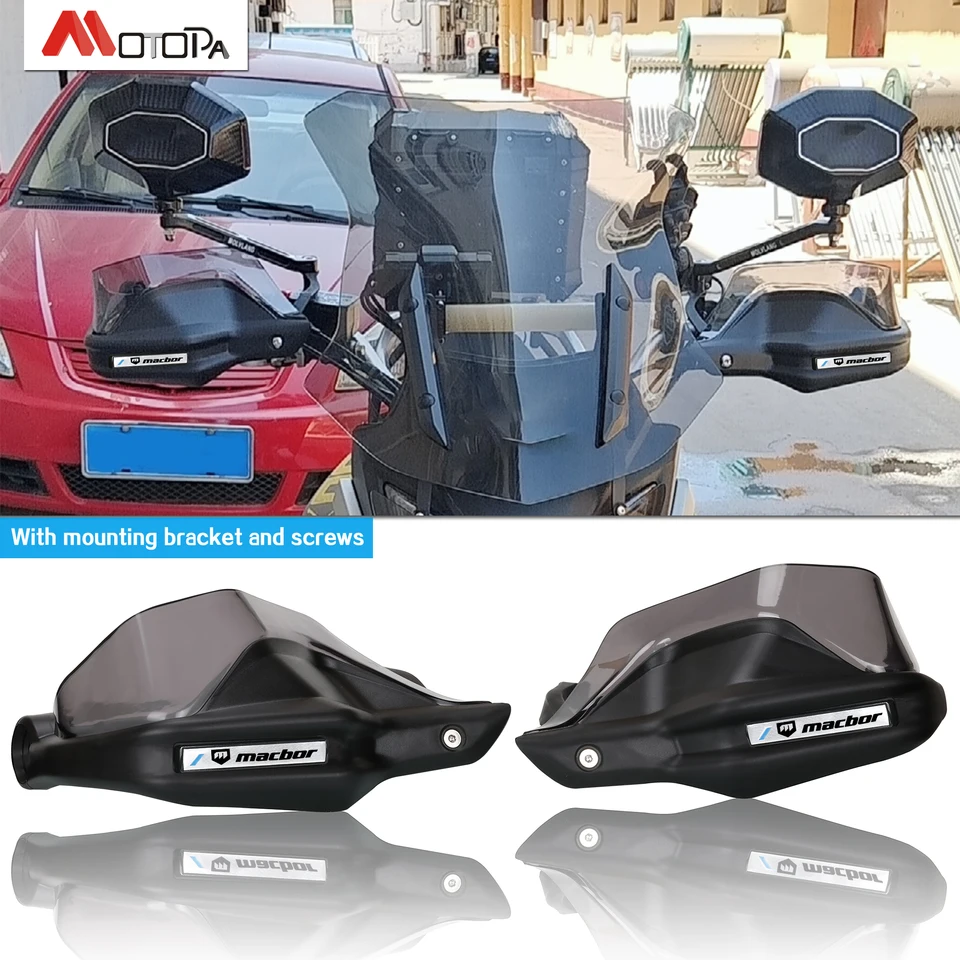 Novinky s logom Macbor Motorcycle Handguards pre chrániče ručných chráničov riadidiel Macbor Montana XR3 XR 3