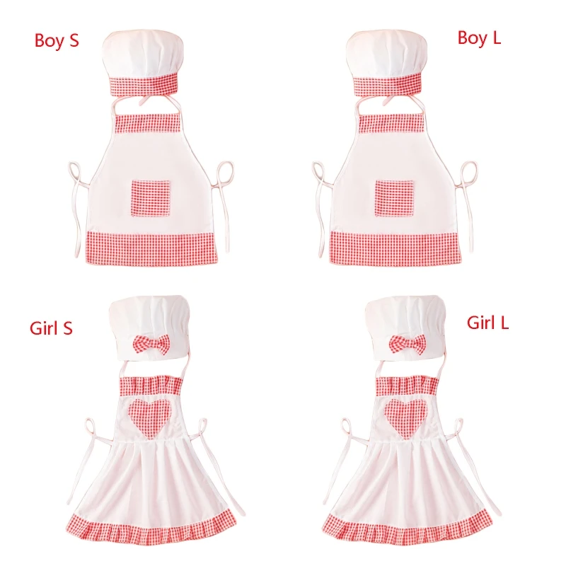 Novonarodený šéfkuchár Costume Hat & Apron Photo Cloth Foto Photo rekvizí