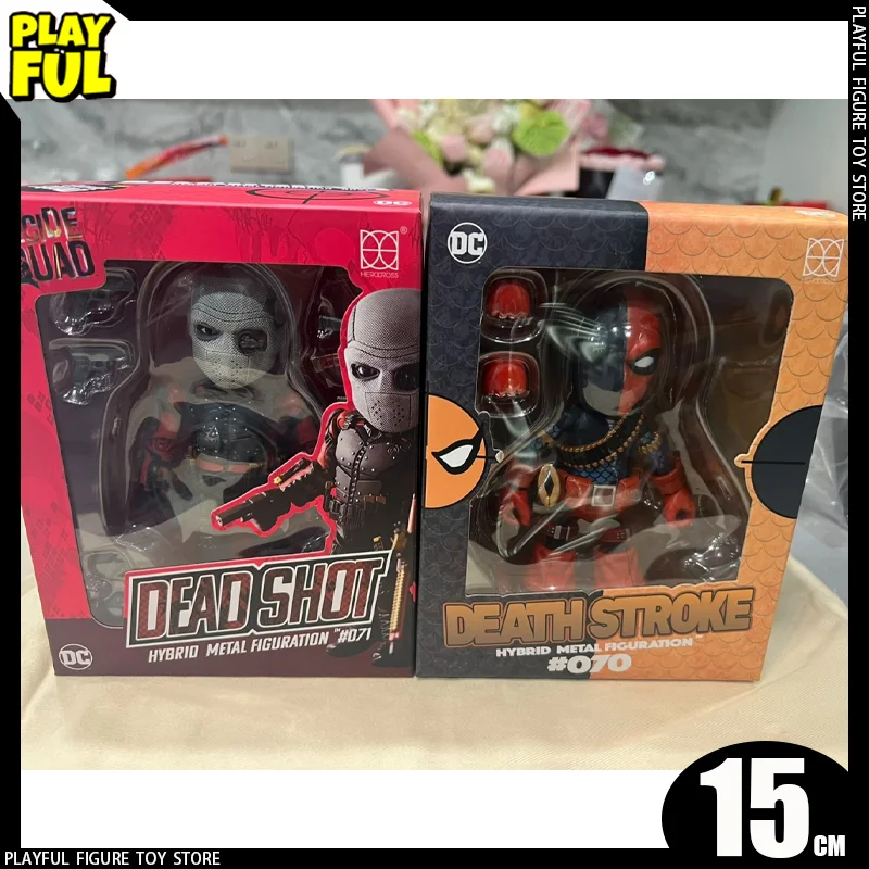 Novoročná špeciálna ponuka Originálny Herokros 15cm DC DC Antiwerov Suicide Squad Deadshot Deathstroke Anime Figure Secret šesť hračiek darček
