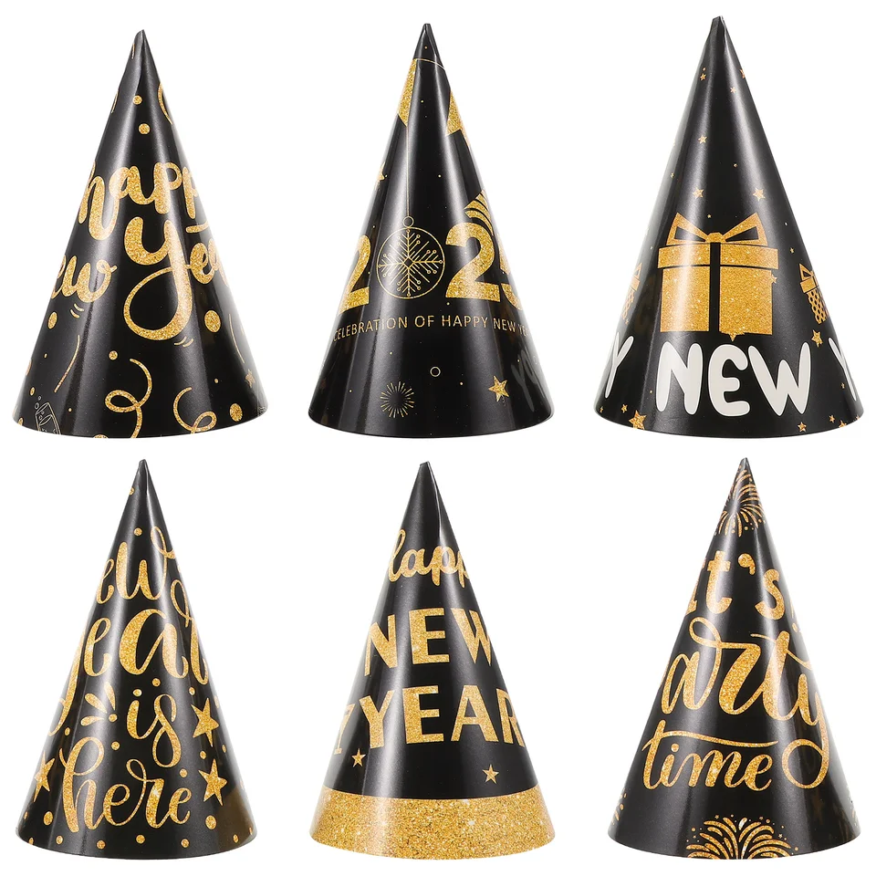 Novoročný papierový klobúk 2025 Party klobúky Ročné hry EVE Games Cone Decorácie Šťastné dekorácie