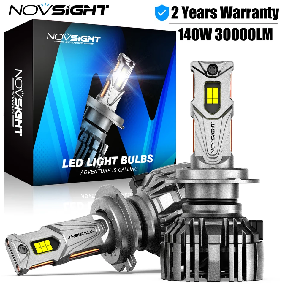 NovSight 140W 30000LM H7 H4 LED žiarovka CANBUS H11 H8 H9 9005 HB3 9006 HB4 H13 9007 9004 6500K LED svetlá LED pre svetlo -svetlom na autá