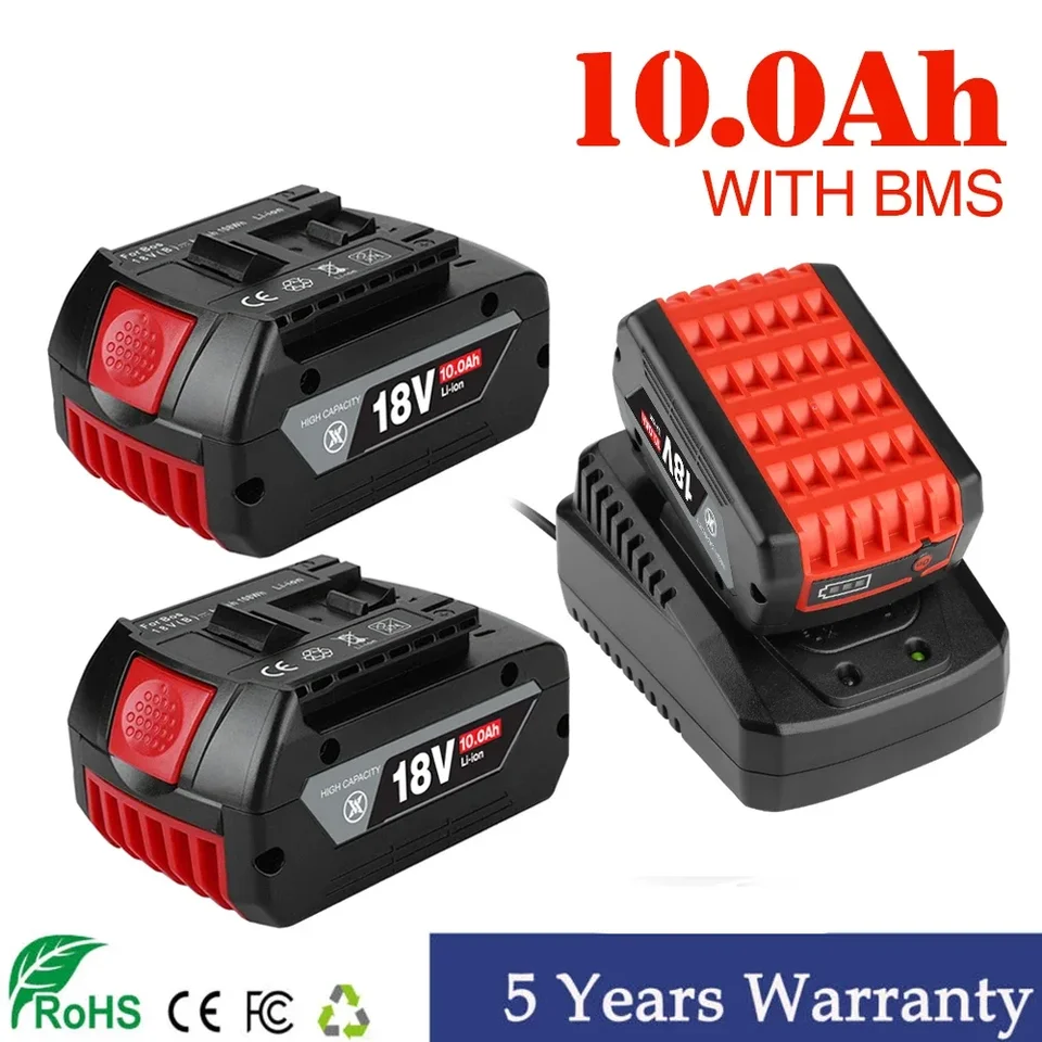 NOVÁ 18V 10AH Nabíjateľná li-iónová batéria pre Bosch 18V zálohovanie elektrického náradia 10000 mah