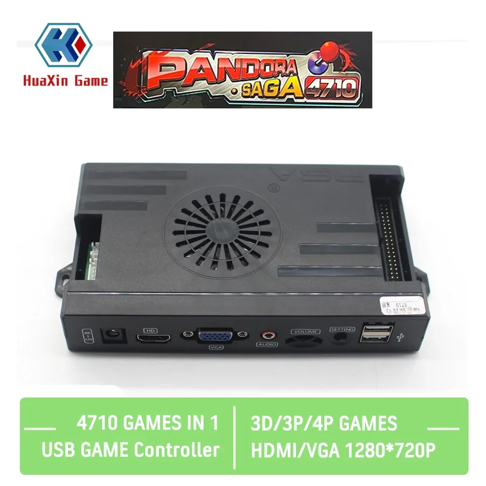 Nová 3D Pandora 9S 4710 v 1 boxe PCB Game Board Arcade Multigame Rodina 3 4 hráči VGA HDMI pre retro konzolu
