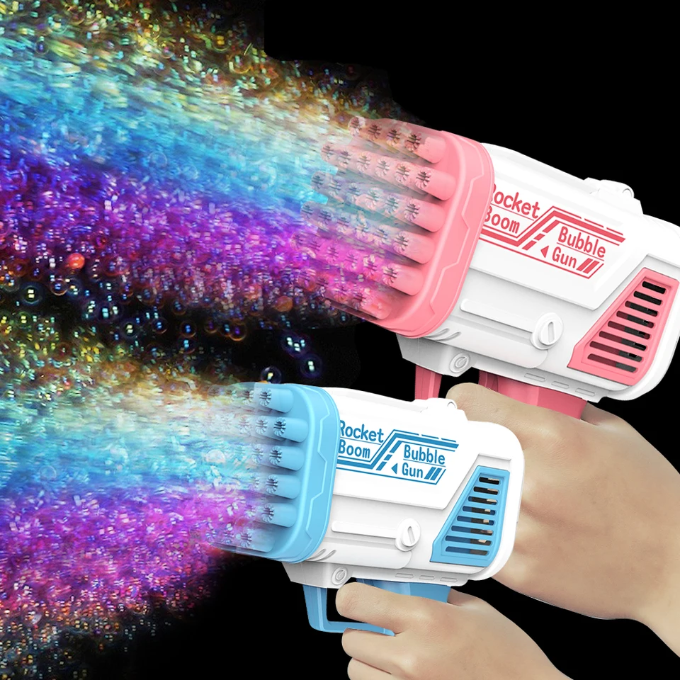 Nová 40 -jamková ručná bublina Bubble Gun Electric Detská bublina Outdoor Bubble Hračky bez batérie a bublinkovej vody