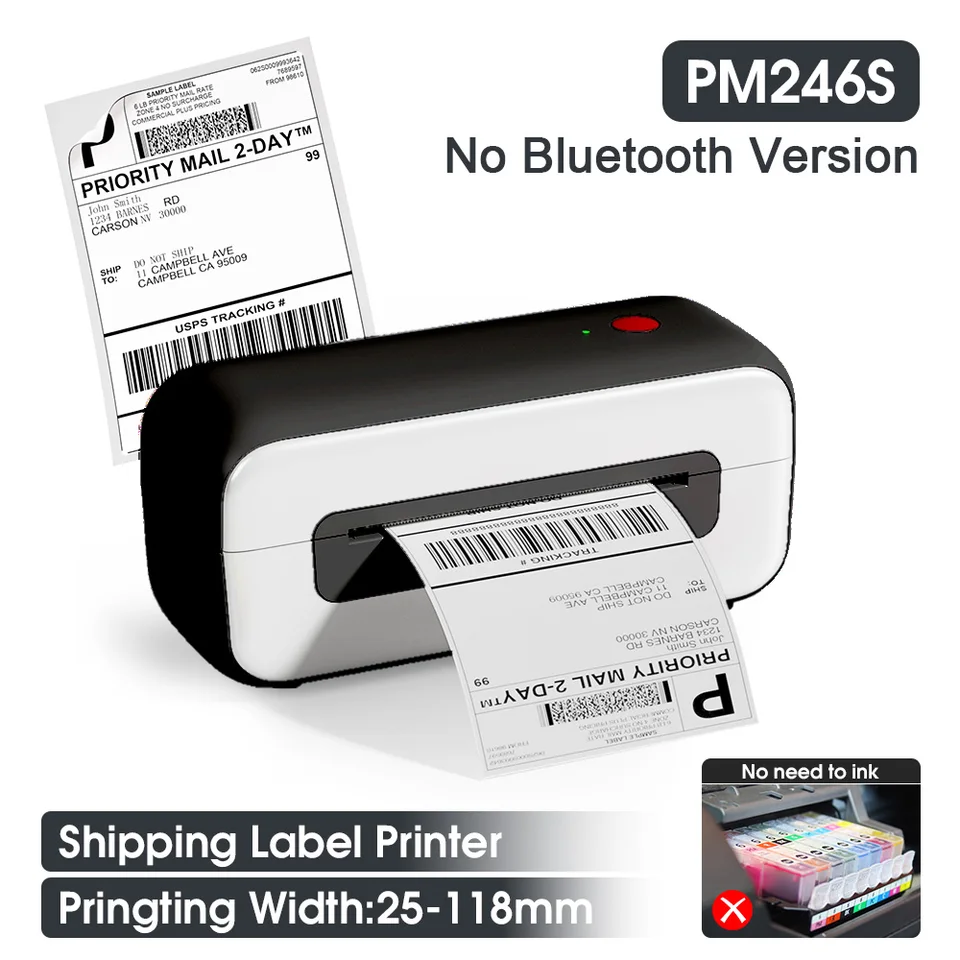[Nová aktualizácia] Tlačiareň štítkov PM246S Termálna prenosná tlačiareň Preprava tlačiarne Phomemo PM241 NO BluetHooth Version Label Maker