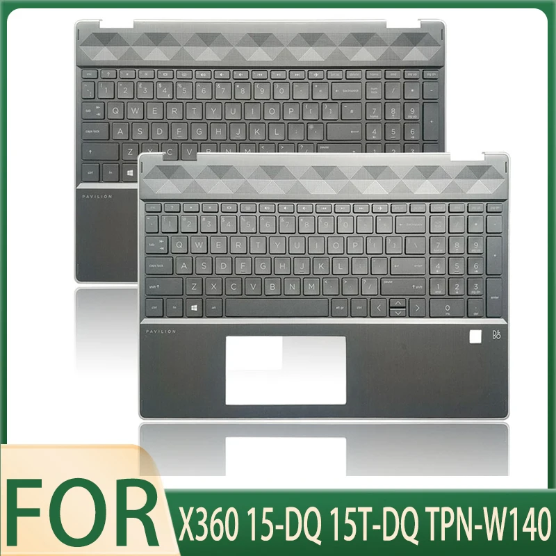 Nová americká klávesnica pre pavilón X360 15-DQ 15T-DQ TPN-W140 s Palmrest Horným krytom puzdro L51363-001 L51520-001
