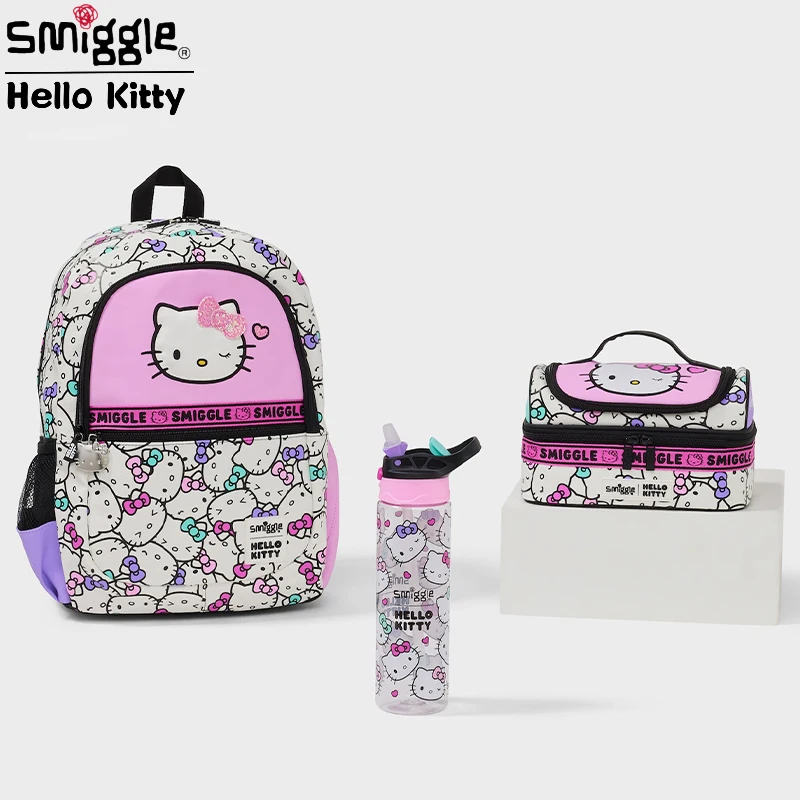 Nová Austrália Smigle School Bags Hello Kitty batoh obedu vrecko na fľašu s fľašou Študent je potrebné kúpiť individuálne