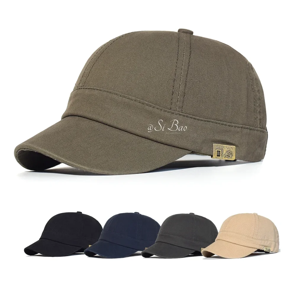 Nová baseballová čiapka Men Ženy Masívne krátky okraj Snapback Príležitostné vaty Visor jar leto letné vonkajšie slnečno čiapka Simple Trucker Hat