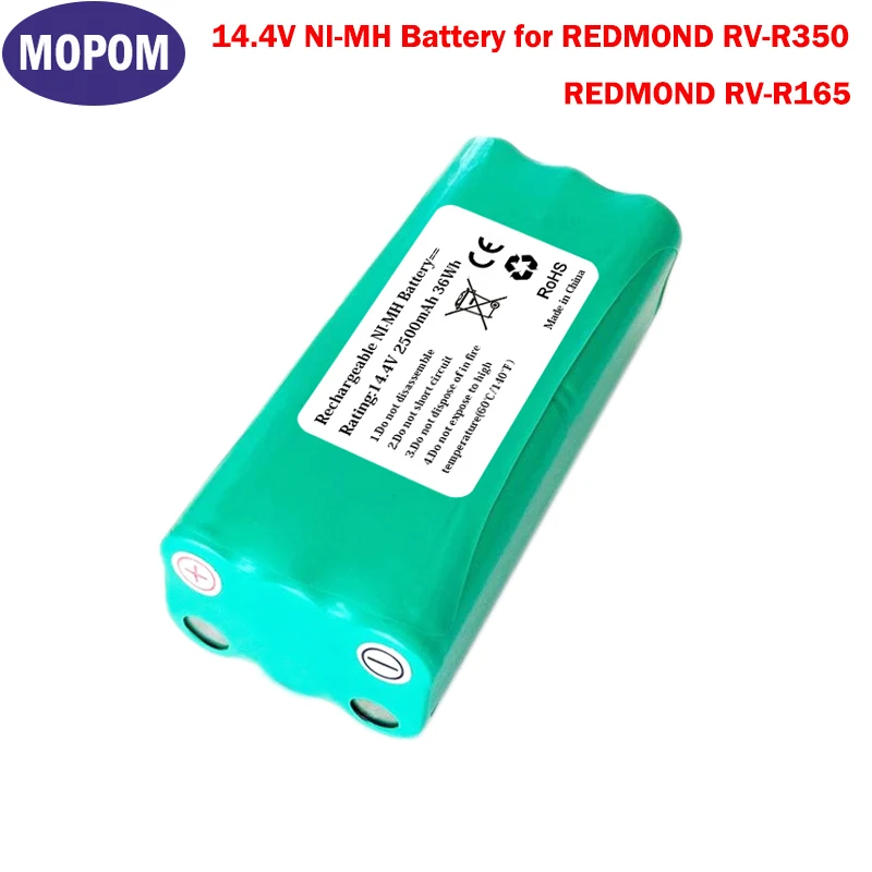 Nová batéria 14,4 V 2500 mAh pre Redmond RV-R350, Redmond RV-R165 Robot vysávač