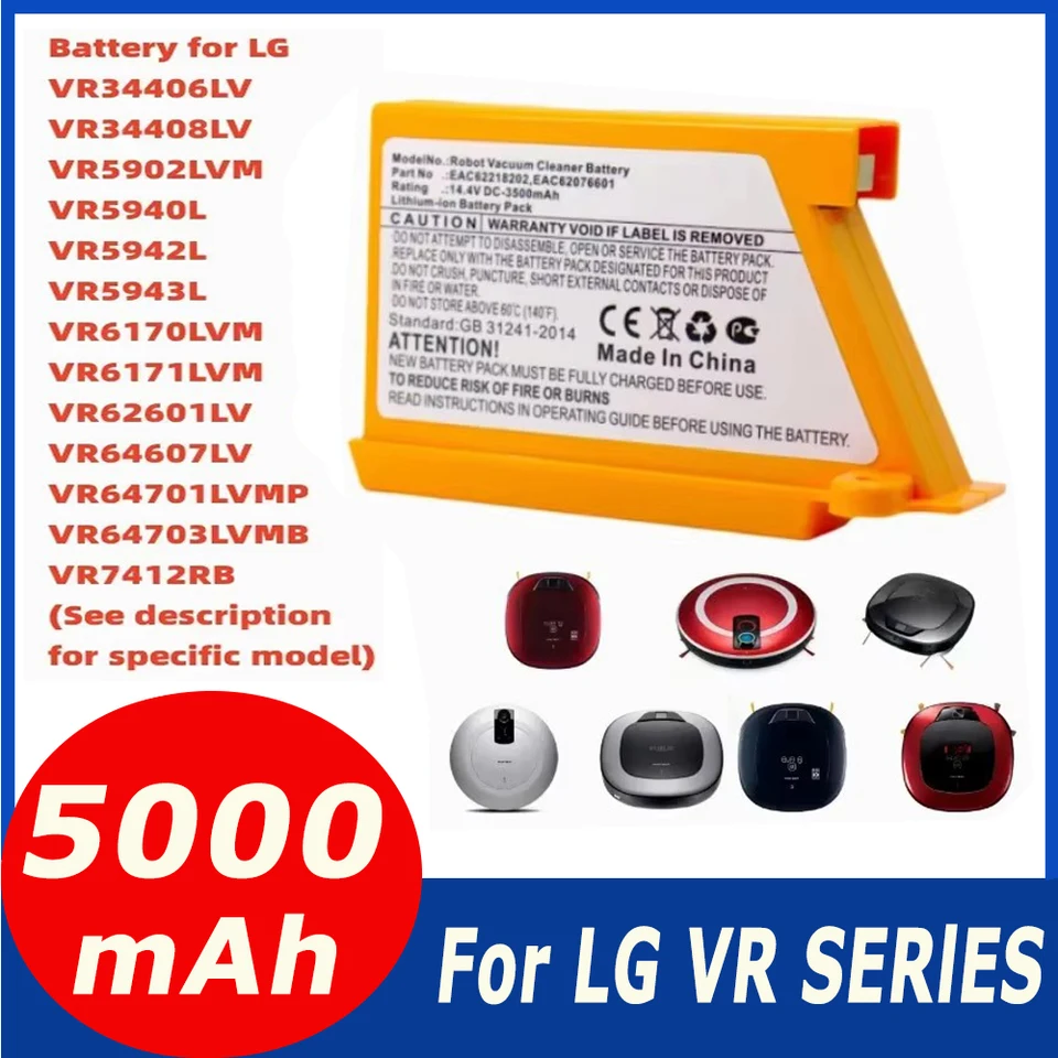 Nová batéria pre LG zametací mopping robot VR65720LVMP VR65715LVM EAC62218205 VR66750LVWP EAC60766107 AGM30061001 VACUEM CLESPREVER