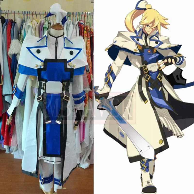Nová biela modrá vinná Gear Ky Kiske Cosplay kostým JS1614