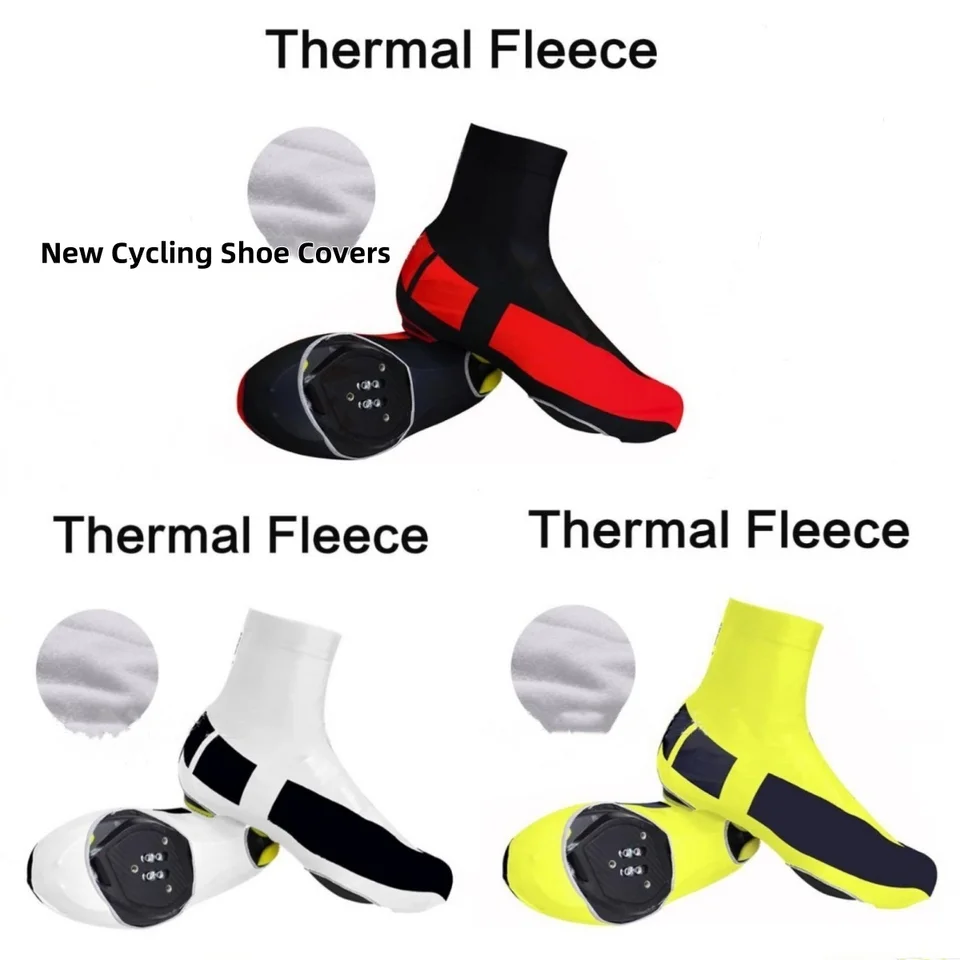 Nová cyklistická obuv poťahy fleece tepelný prach odolný muž Žena Prekrytá cestná bicykel bicykel MTB Zimná cyklistická obuv HOT PREDAJ