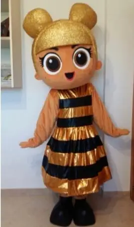 Nová dospelá postava kráľovná včelí dievča Halloween vianočné šaty celé telo rekvizity Outfit Mascot kostým