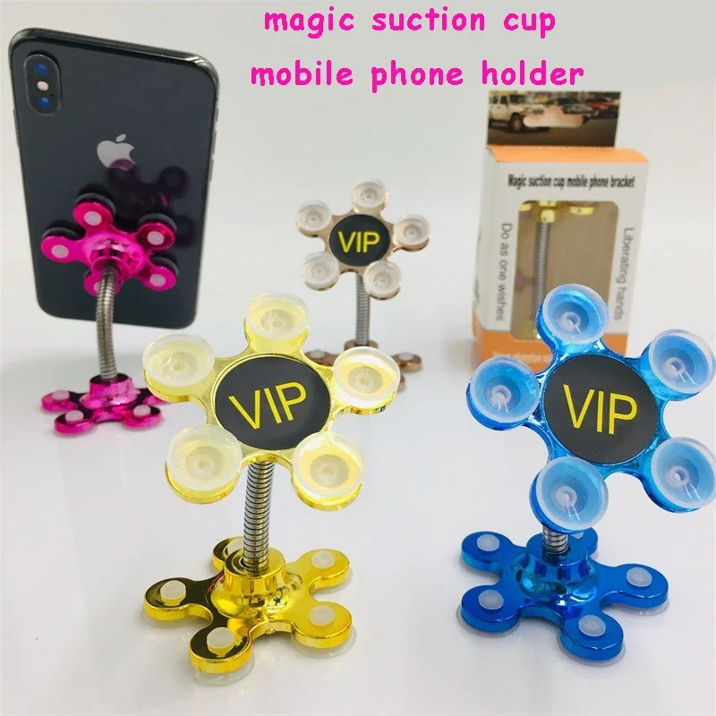 Nová držiak na držiak Univerzálny držiak smartfónov Sucker Stand Phone Držiteľ 360 stupňov Rotattable Magic Sack Cup Držiteľ mobilného telefónu