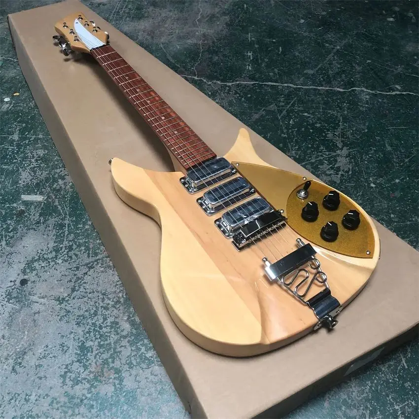 Nová gitara Rick 325, farba prírodného dreva, jazz, efektívna akordová dĺžka 527 mm,
