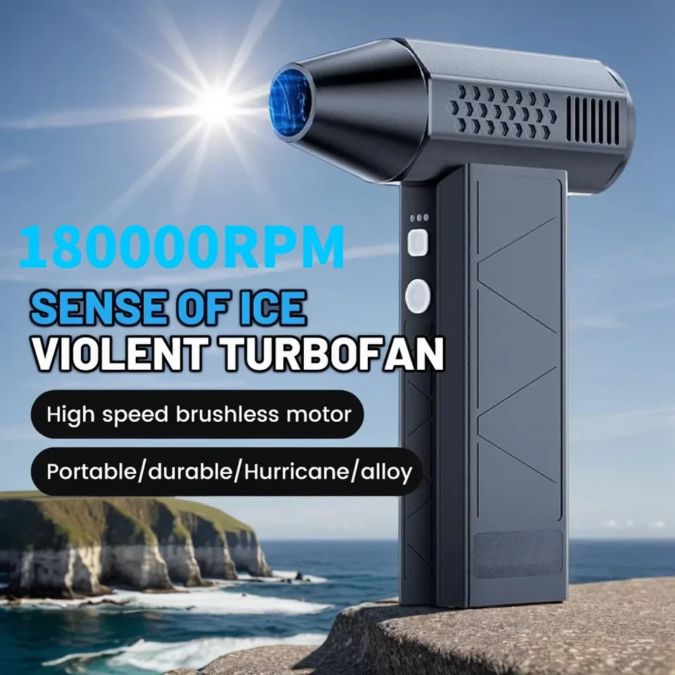 Nová hliníková zliatina Násilný Turbofan 180000 ot./minpm Elektrický vzduch Duster ručný vrecká Násilné ventilátory