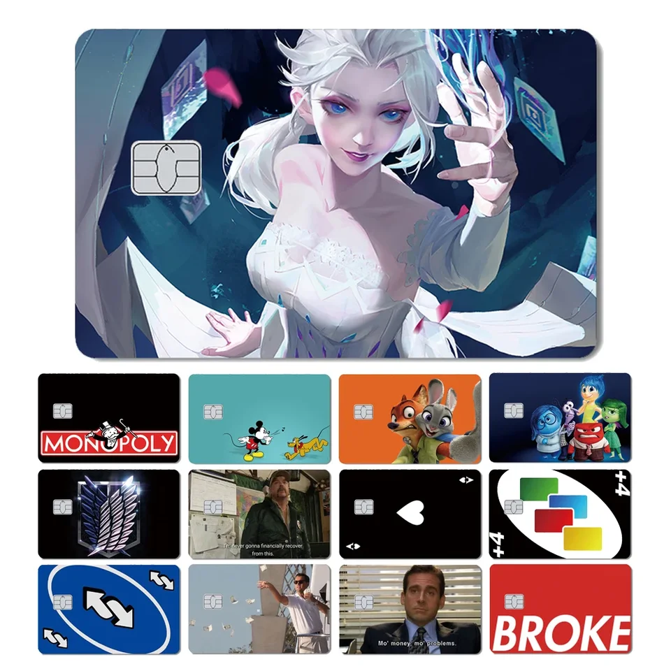 Nová hra 2024 Amine Game Cute Bear Princess Credit Debet Bank Card Card Card Film Skin Sticker