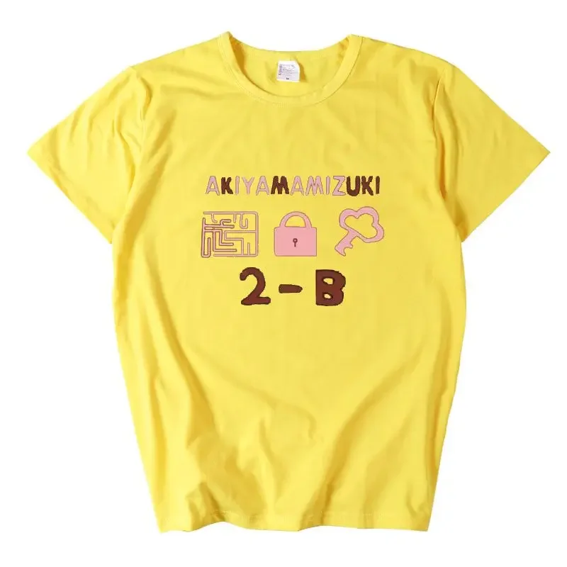 Nová hra 2025 PJSK Akiyama Mizuki Cosplay pre dospelých unisex Top tlač Uniformný tričko s krátkym rukávom Halloween outfits