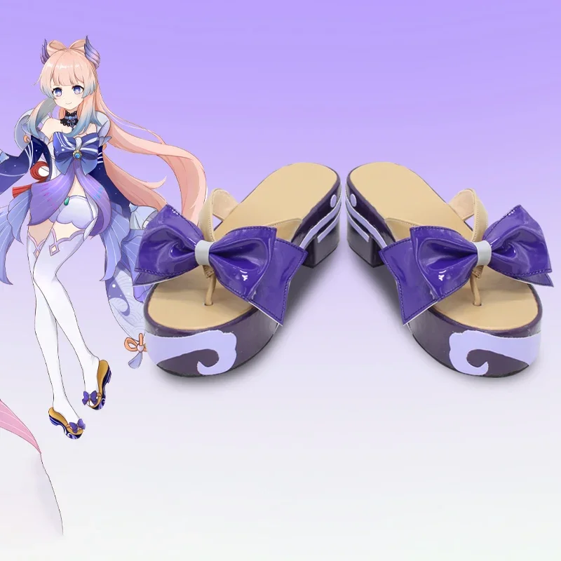 Nová hra Anime Genshin Impact Sangonomiya Kokomi Cosplay topánky Boots kostým Halloween Party Outfit pre ženy doplnky