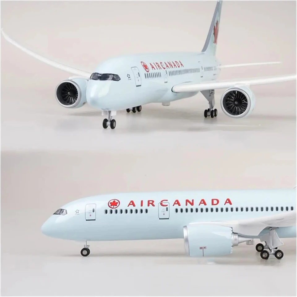 Nová hračka lietadiel 47cmb787 Air Canada Aircraft Model Airbus 787 Resin Toy Lietadlá so zbierkou prevodoviek s ľahkým a kolies