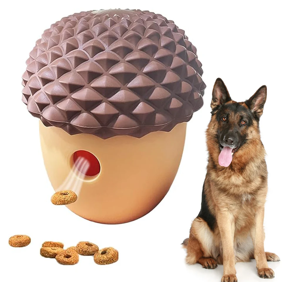 Nová hračka pre psov Silikón Acorn Food Lease Lopta Fun Interaktívne domáce zviera pomalé kŕmenie hračiek Hračky zubné čistenie zubov Pet Supplies