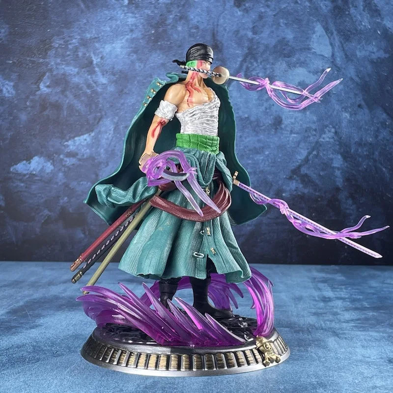 Nová jedno -kusová anime postava Bath Blood Roronoa Zoro Pvc 21cm Akčná figúrka Action Figuar