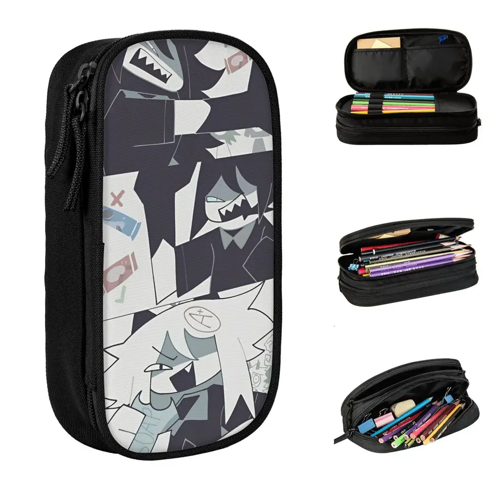 Nová karikatúra Anime Miss Circle Cencil Case Pase Fasce Paper Vzdelávanie ceruzka Pen Pen Box pre študentské tašky Školské potreby zips