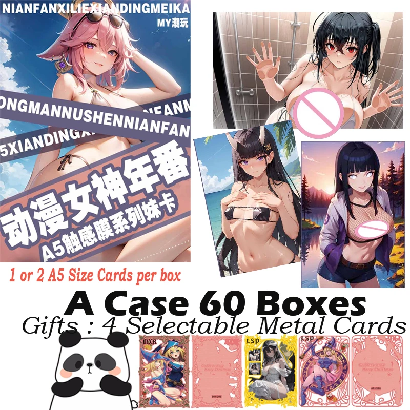 Nová karta bohyne veľkosti A5 Waifu Board Doujin Booster Box Hobby Game Card Card Picy Rare Card LSP SSP SSR Toy Gift
