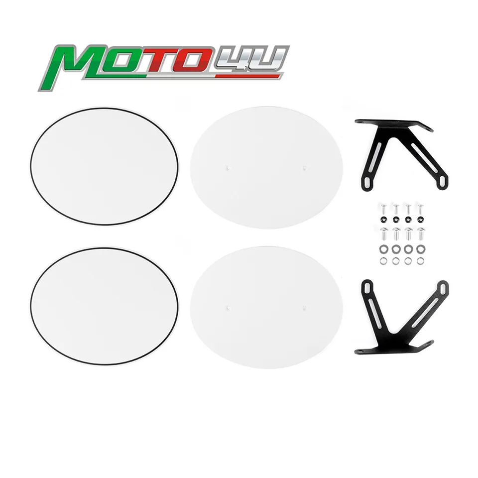 Nová kaviareň Racer Motorcycle Number Number Dosky prázdne nálepky Vysoká kvalita 2ks pre Ducati Scrambler 800 2014 2015