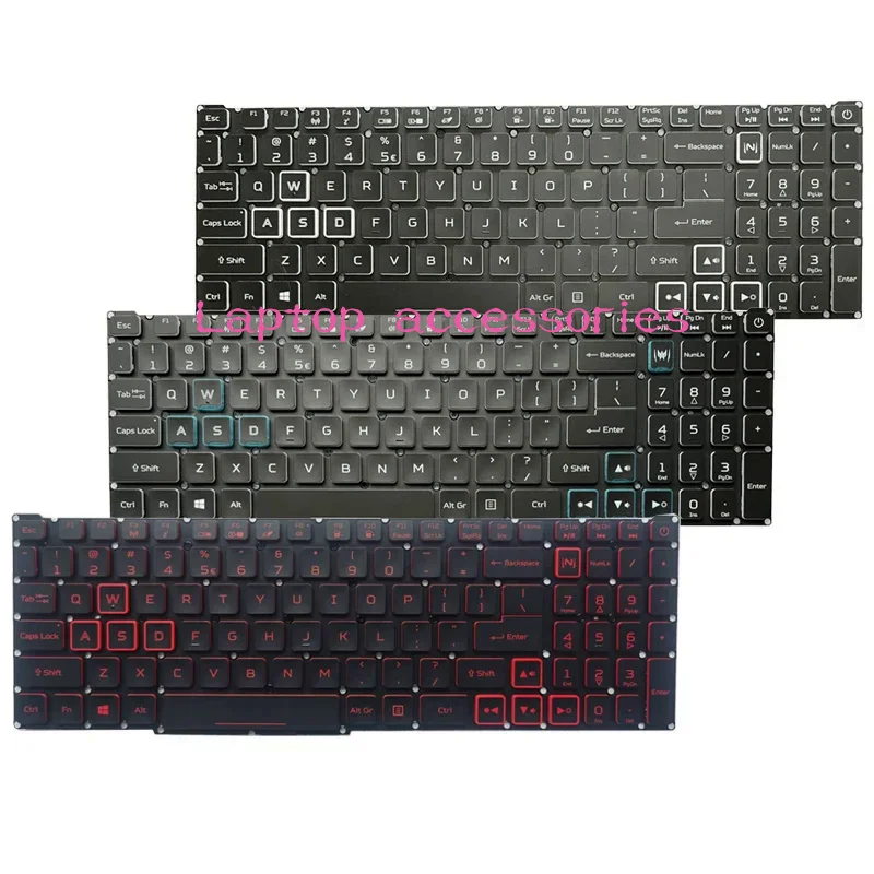 Nová klávesnica notebooku v USA pre Acer Nitro 5 AN515-56 AN515-57 AN515-58 AN515-45 Helios 300 PH315-54N22C1 N20C1