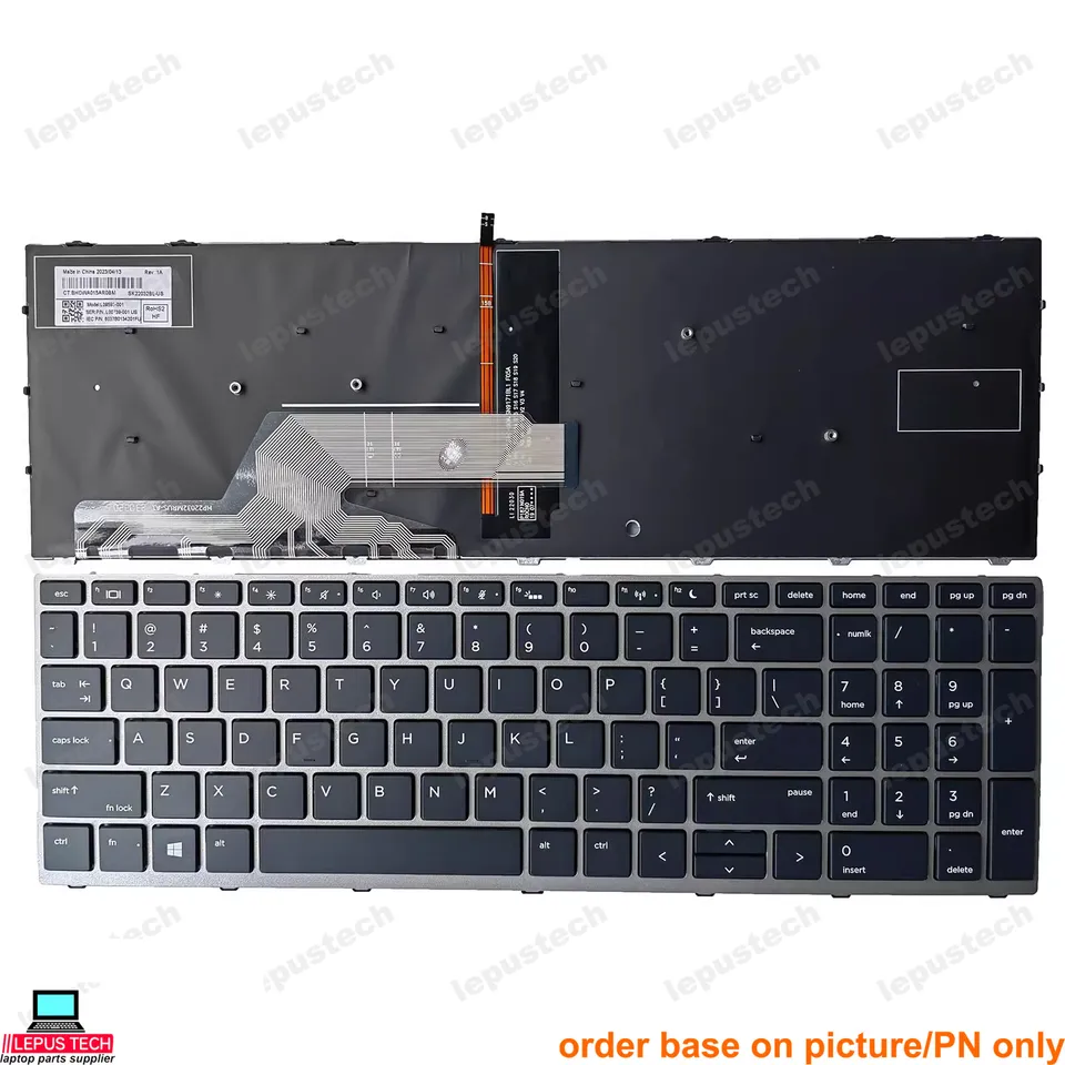 Nová klávesnica pre HP Probook 450 G5 455 G5 470 G5 Silver Packlit US Klávesnica lepustech.com