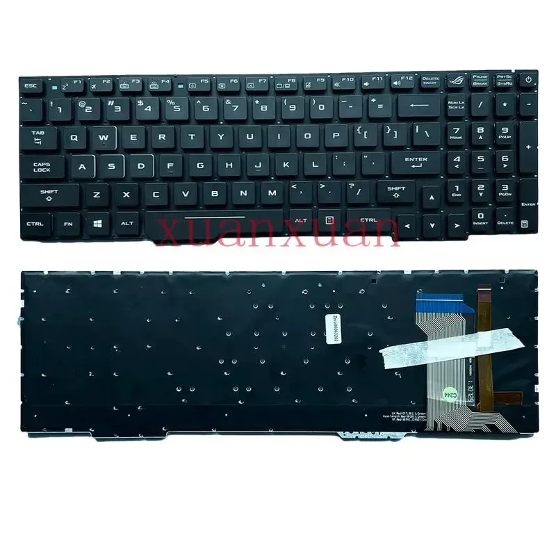 Nová klávesnica RGB Red Backlit US pre ASUS GL553 GL553V GL553VW ZX53V ZX73 FX553VD FX53VD FX753VD FZ53V GL753 GL753V GL753VD