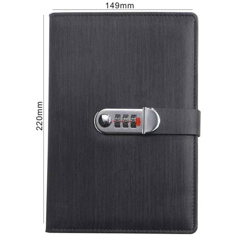 Nová kniha A5 Retro Heslo Book s zámkom Lock Diary Book Student Notebook Notebook Sub-Password Lock Notebook