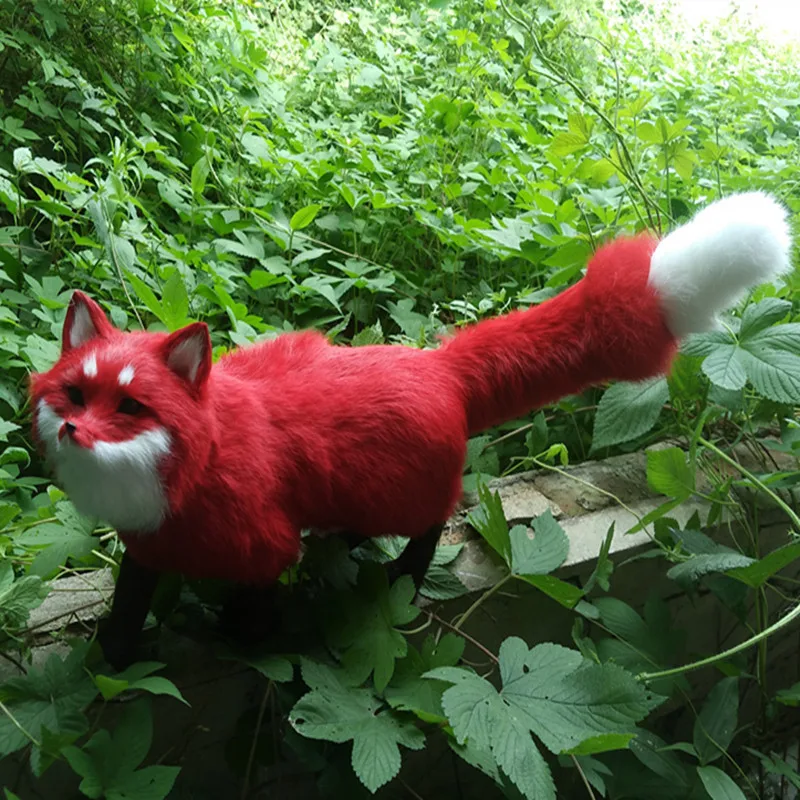 Nová kreatívna simulácia Fox Model remeselníka Real Life Plast & Fur Firefox Doll Darček okolo 55x23 cm