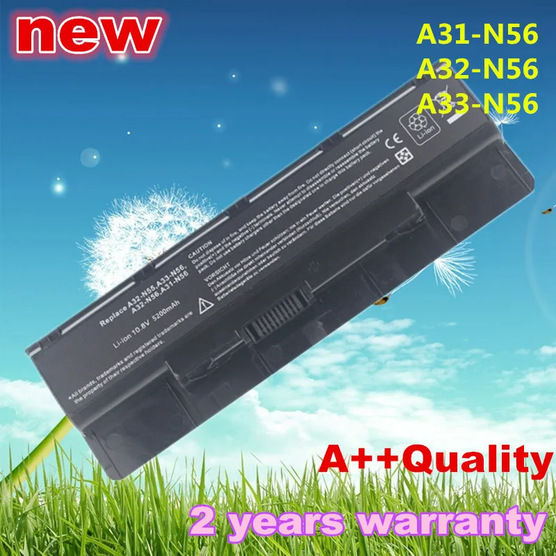 Nová laptopová batéria A31-n56 A32-N56 A33-N56 pre ASUS N46 N46V N56 N56D N76 N76V R503C B53V B53A F55 F45U