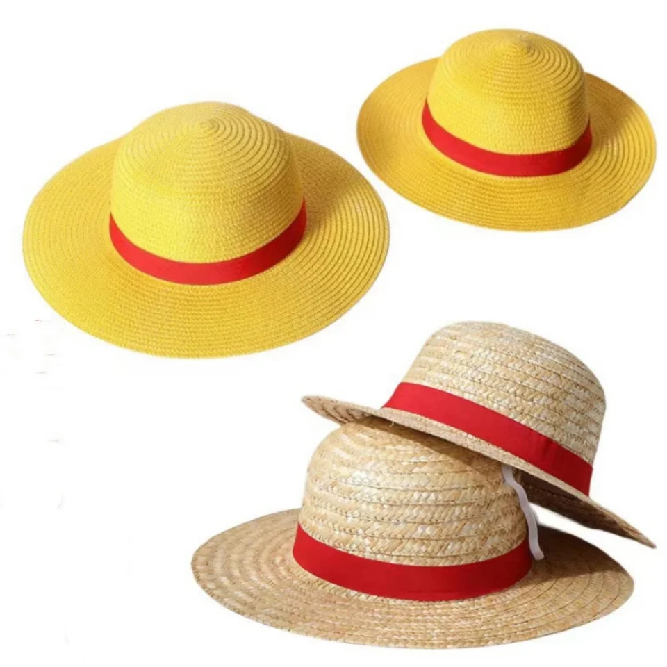 Nová Luffy Slaw Hat Anime Cartoon Cosplay Accessory Caps for Women Men Deti Móda roztomilý letný slnečný klobúk slnečný klobúk