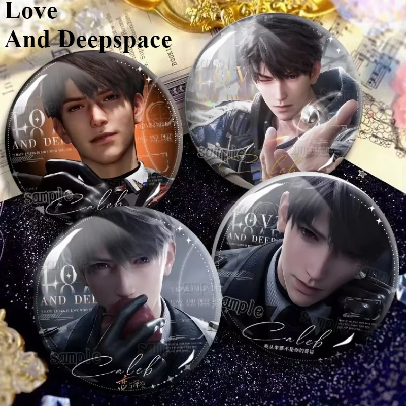 Nová láska a Deepspace Caleb Creative Personalized Cartoon Laser Badge Prázdniny darček Anime hra periférna postava Tin Brošňa